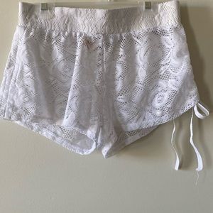 White cover up shorts